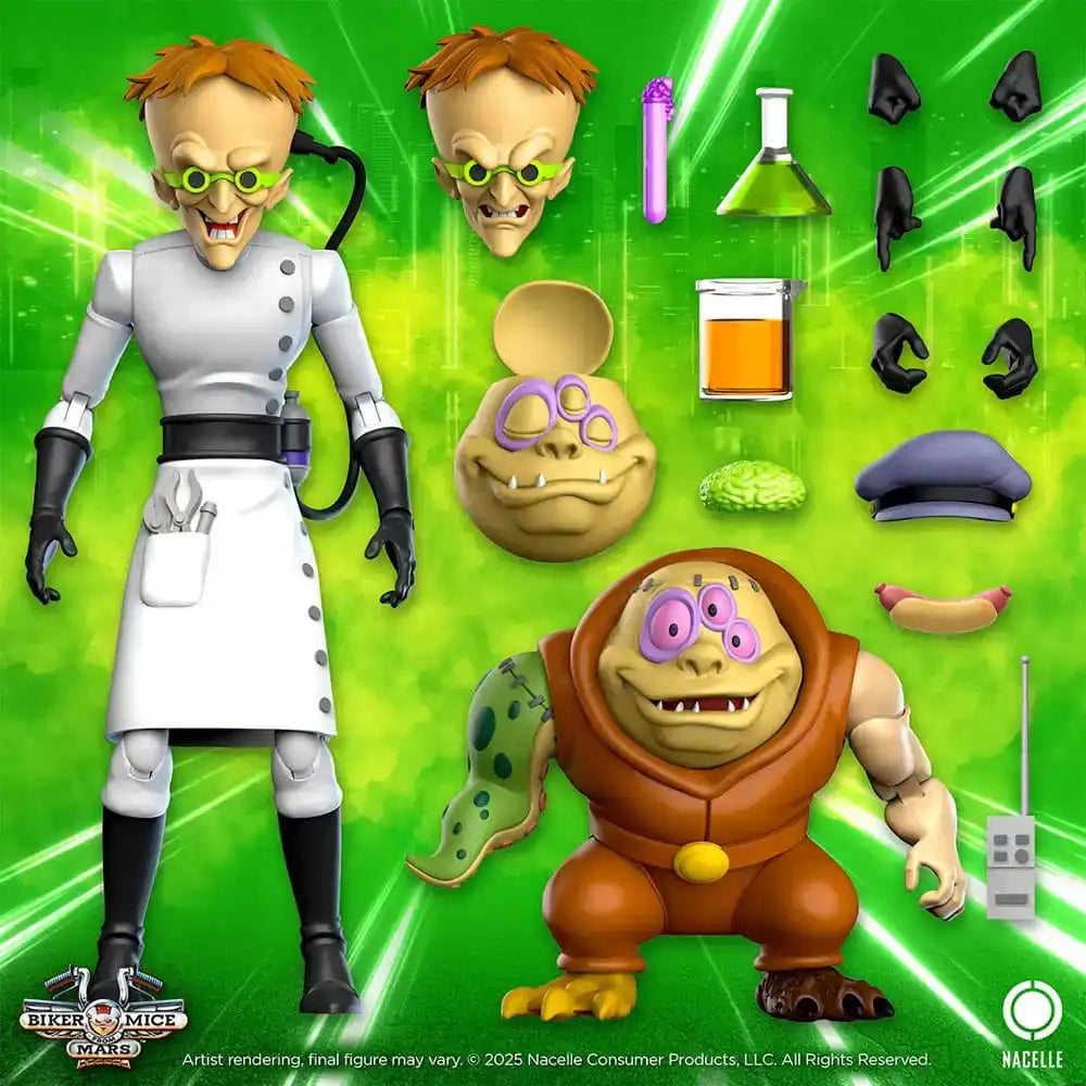 Biker Mice From Mars Actionfigur Karbunkle & Fred The Mutant 23 cm - Smalltinytoystore
