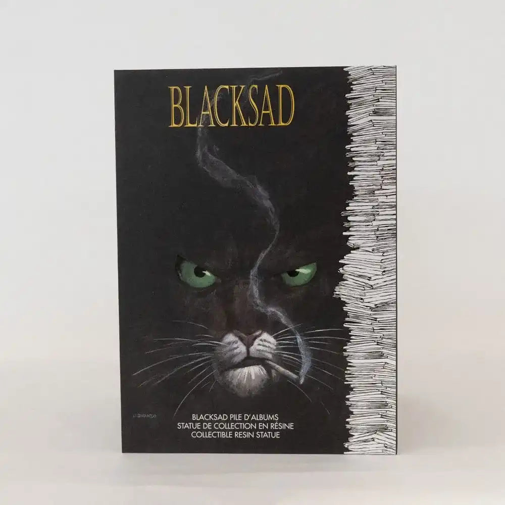 Blacksad: Blacksad on a Pile of Comics Figure - Smalltinytoystore