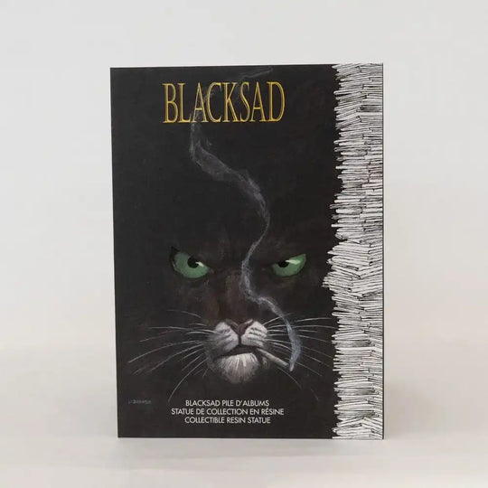 Blacksad: Blacksad on a Pile of Comics Figure - Smalltinytoystore
