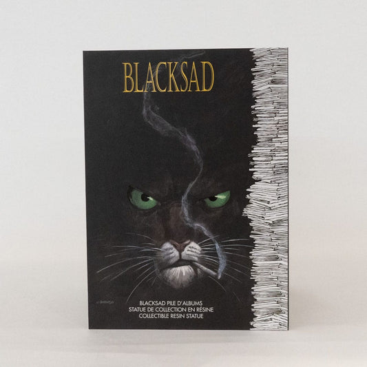 Blacksad: Blacksad on a Pile of Comics Figure - Smalltinytoystore