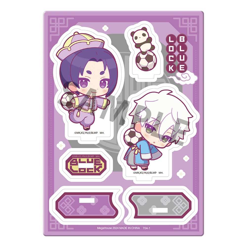 Blue Lock The Movie Acryl Stand Buddycolle Episode Nagi A: Seishiro Nagi & Reo Mikage Panda ver. 14 cm - Smalltinytoystore
