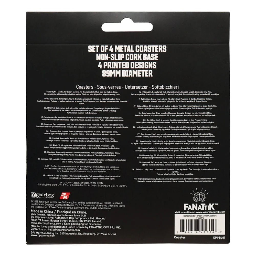 Borderlands Untersetzer 4er-Pack