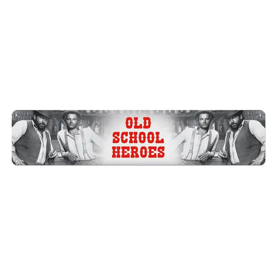 Bud Spencer & Terence Hill Blechschild Old School Heroes 46 x 10 cm - Smalltinytoystore