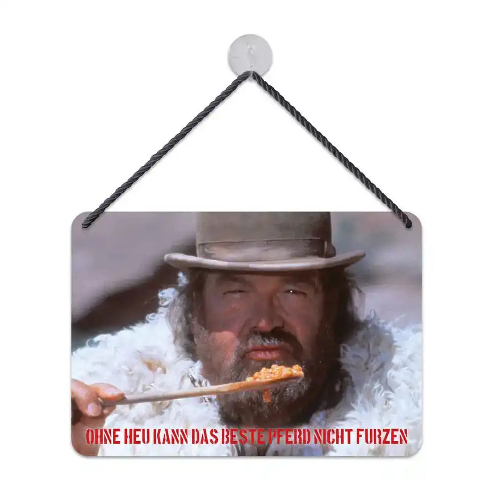 Bud Spencer Blechschild Bohnen 16,5 x 11,5 cm - Smalltinytoystore