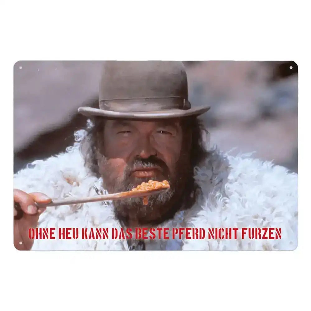 Bud Spencer Blechschild Bohnen 20 x 30 cm - Smalltinytoystore