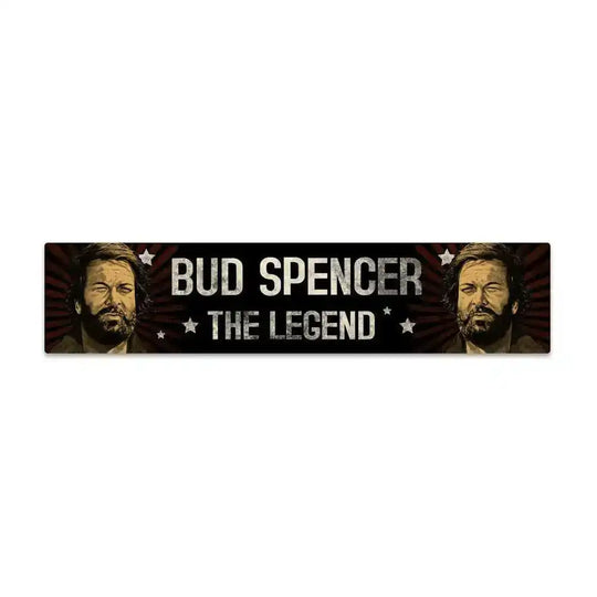 Bud Spencer Blechschild mit Magnet The Legend 16 x 3,5 cm - Smalltinytoystore