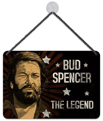 Bud Spencer Blechschild The Legend 16,5 x 11,5 cm - Smalltinytoystore