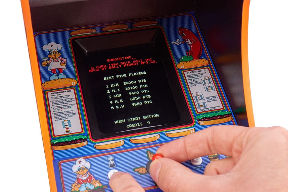 Burger Time Quarter Arcade Machine 44 cm - Smalltinytoystore