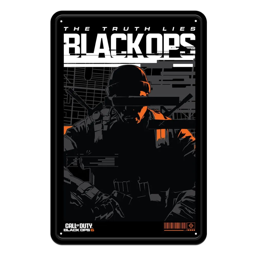 Call of Duty: Black Ops 6 Me­tall­schild Black Ops 6 20 x 30 cm - Smalltinytoystore