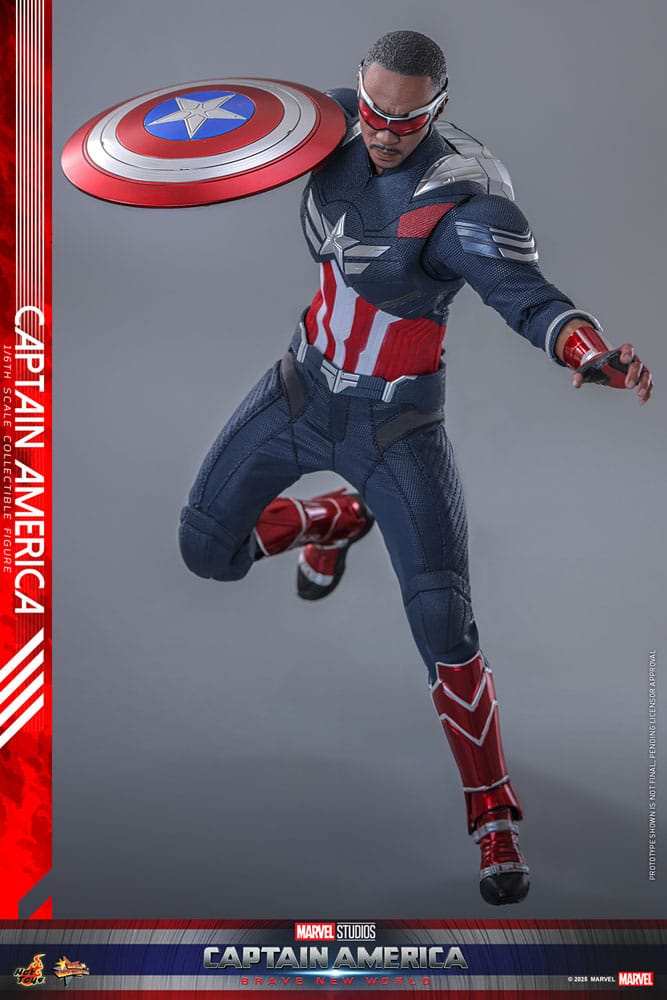Captain America Brave New World Movie Masterpiece 1/6 Captain America HOT TOYS - Smalltinytoystore