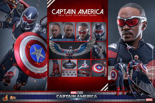 Captain America Brave New World Movie Masterpiece 1/6 Captain America HOT TOYS - Smalltinytoystore