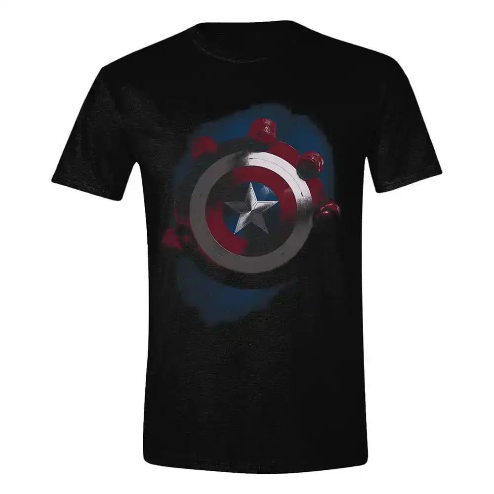 Captain America Brave New World T-Shirt Captain America Shield with Red Größe M - Smalltinytoystore