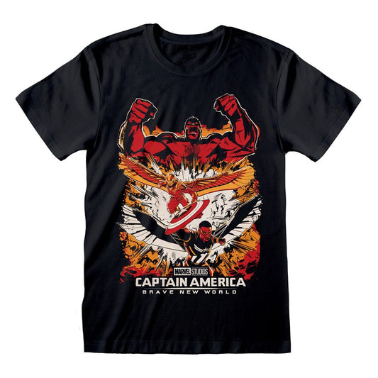 Captain America Brave New World T-Shirt Montage Größe S - Smalltinytoystore