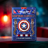 Captain America Spielkarten Patriotic Design - Smalltinytoystore