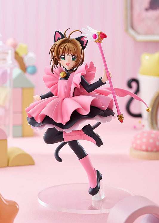 Cardcaptor Sakura Pop Up Parade PVC Statue Sakura Kinomoto: Black Cat Costume Ver. L Size 22 cm - Smalltinytoystore