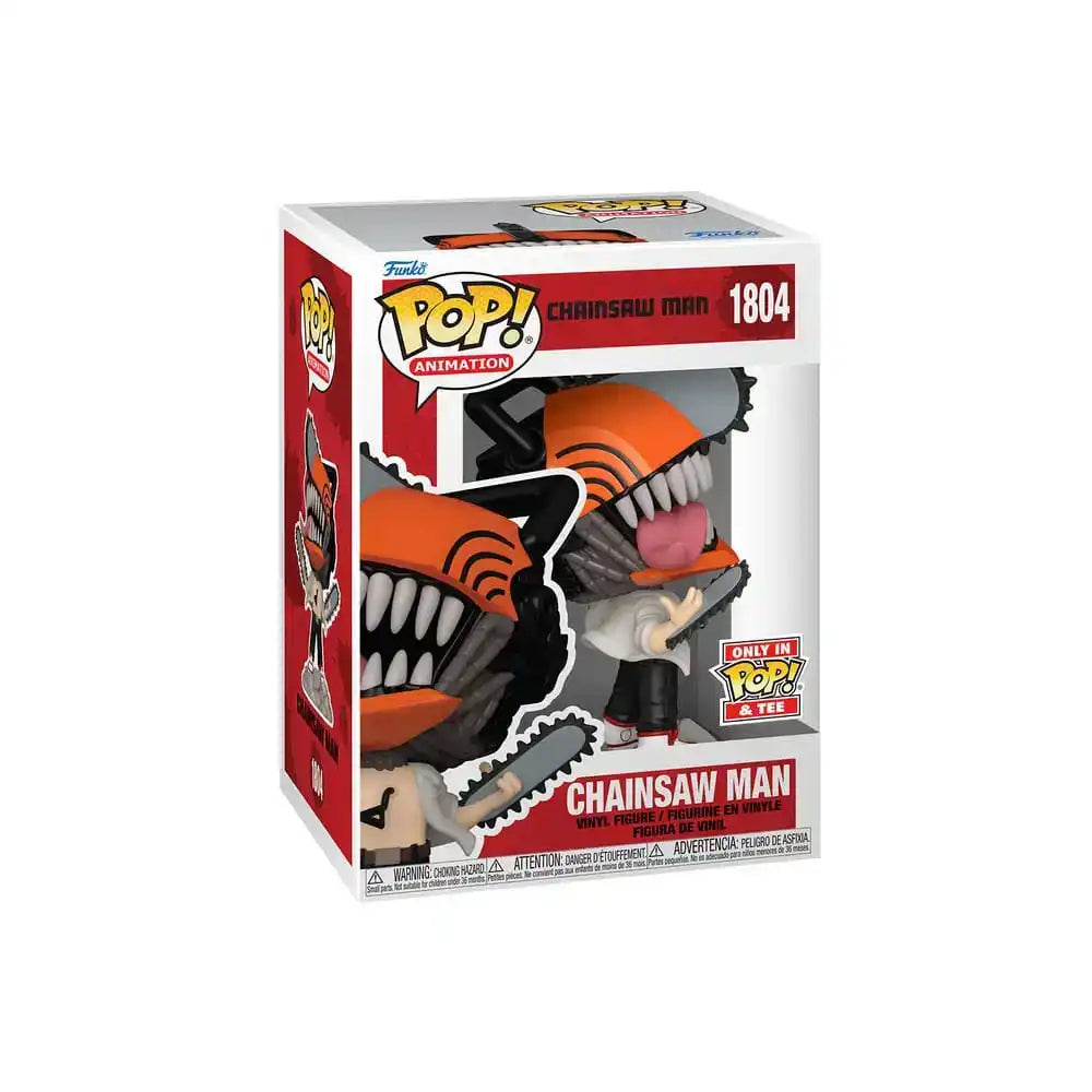 Chainsaw Man POP! & Tee Vinyl Figur & T-Shirt Set Chainsaw Man Leaping Größe XL - Smalltinytoystore