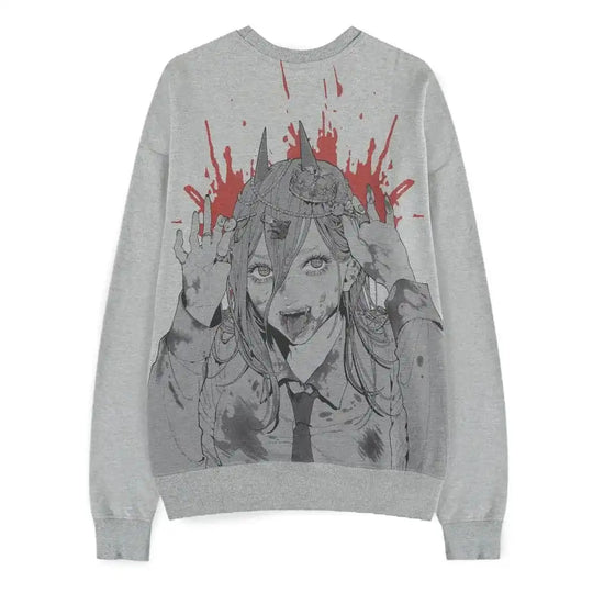 Chainsaw Man Pullover Power Grey Melange Größe XL - Smalltinytoystore