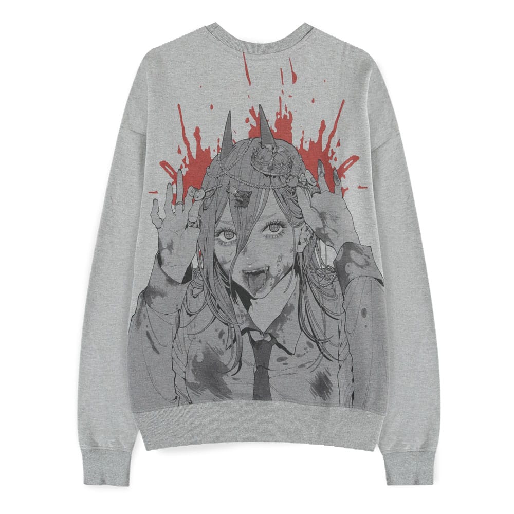 Chainsaw Man Pullover Power Grey Melange Größe XL - Smalltinytoystore