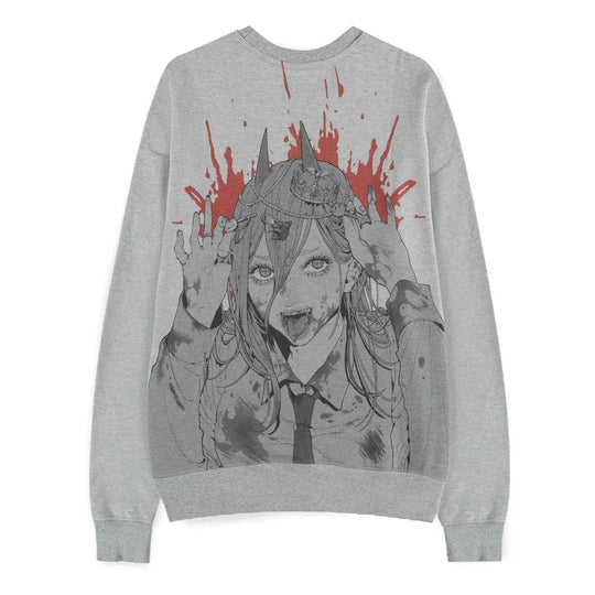 Chainsaw Man Pullover Power Grey Melange Größe XXL