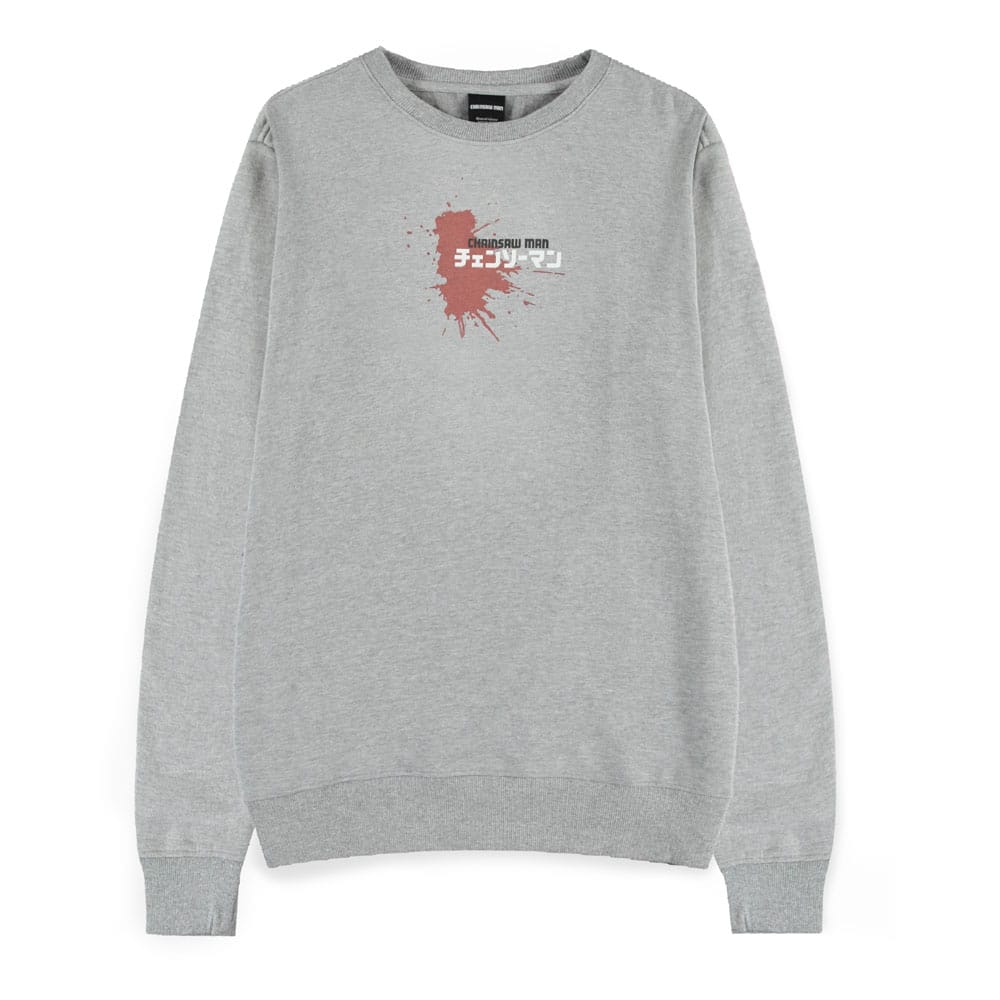 Chainsaw Man Pullover Power Grey Melange - Smalltinytoystore