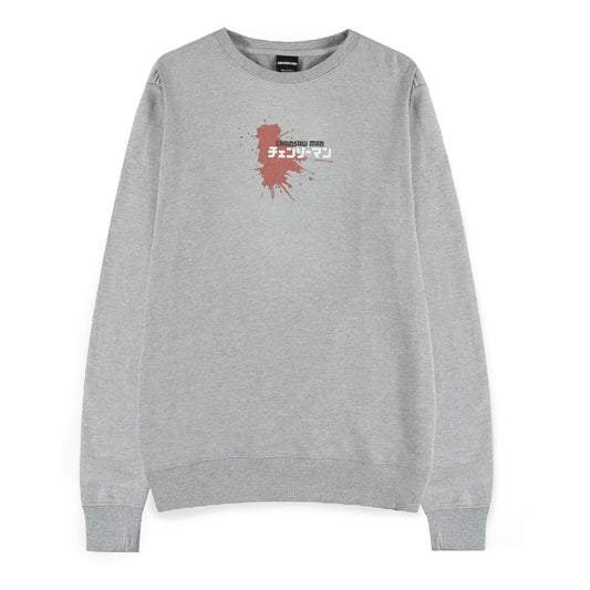 Chainsaw Man Pullover Power Grey Melange - Smalltinytoystore