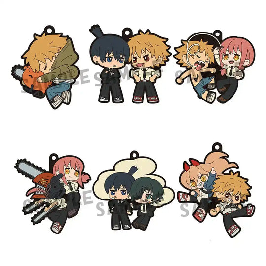 Chainsaw Man Rubber Mascot Buddycolle Gummi-Anhänger 6 cm Sortiment (6) - Smalltinytoystore