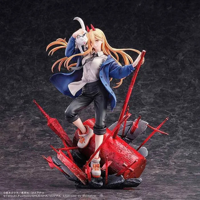 Chainsaw Man Statue 1/7 Power & Meowy 28 cm - Smalltinytoystore