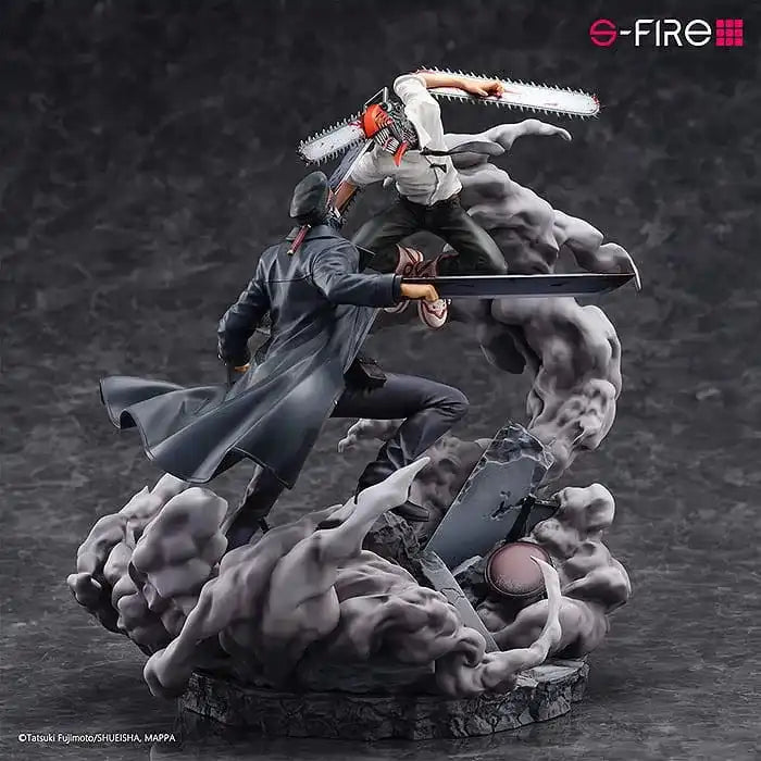 Chainsaw Man Statue Super Situation Figure Chainsaw Man vs. Samurai Sword 26 cm - Smalltinytoystore