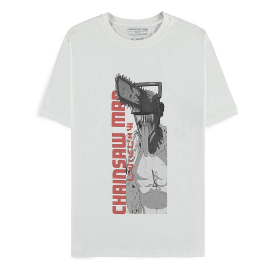 Chainsaw Man T-Shirt Chainsaw Man White Größe L - Smalltinytoystore