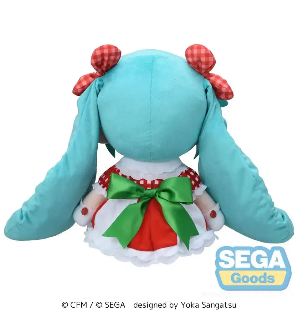 Character Vocal Series 01: Hatsune Miku Fuwa Petit Plüschfigur Hatsune Miku x Love and Berry Dress Up and Dance! Lovely Strawberry 40 cm - Smalltinytoystore