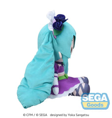 Character Vocal Series 01: Hatsune Miku Fuwa Petit Plüschfigur Hatsune Miku x Love and Berry Dress Up and Dance! Sparkly Purple 40 cm - Smalltinytoystore