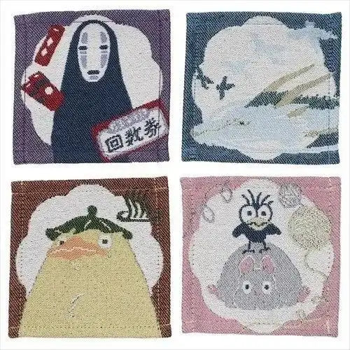 Chihiros Reise ins Zauberland Untersetzer 4er-Pack Characters - Smalltinytoystore