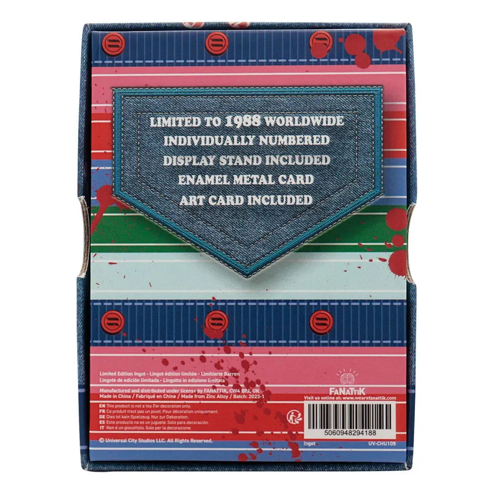 Chucky Die Mörderpuppe mit Spell Card Metallbarren Chucky Limited Edition - Smalltinytoystore