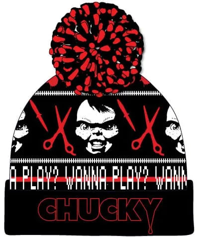 Chucky Pom-Pom Beanie - Smalltinytoystore