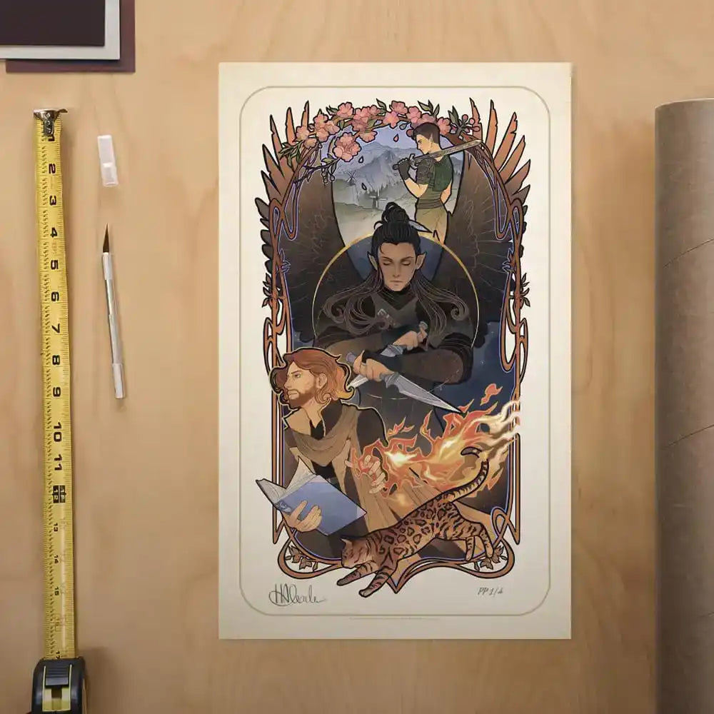 Critical Role Kunstdruck Liam O'Brien: 10th Anniversary Art Nouveau Illustrations 46 x 28 cm - ungerahmt