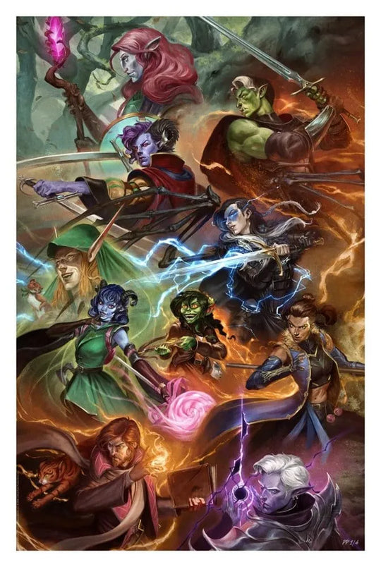 Critical Role Kunstdruck Mighty Nein 41 x 61 cm - ungerahmt