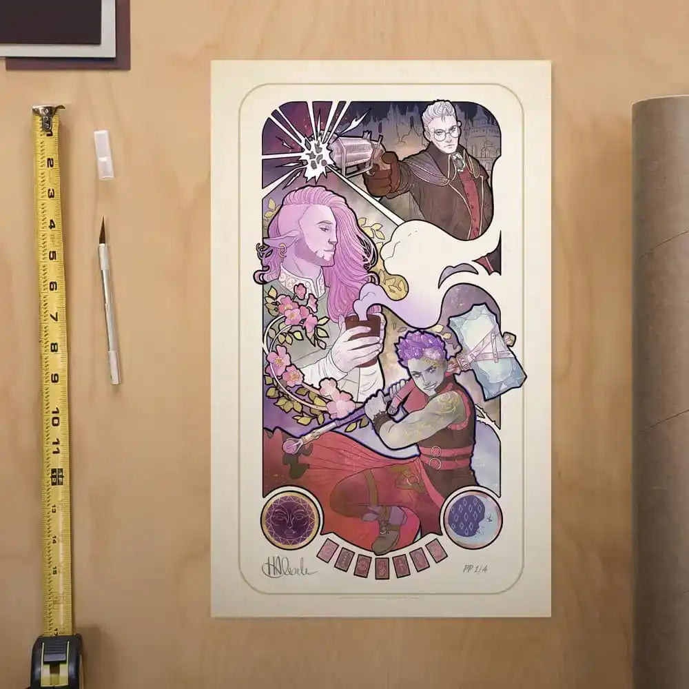 Critical Role Kunstdruck Taliesin Jaffe: 10th Anniversary Art Nouveau Illustrations 46 x 28 cm - ungerahmt