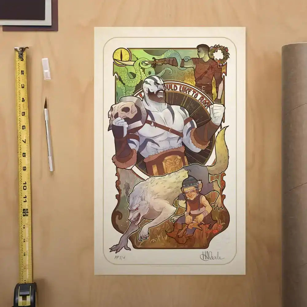 Critical Role Kunstdruck Travis Willingham: 10th Anniversary Art Nouveau Illustrations 46 x 28 cm - ungerahmt