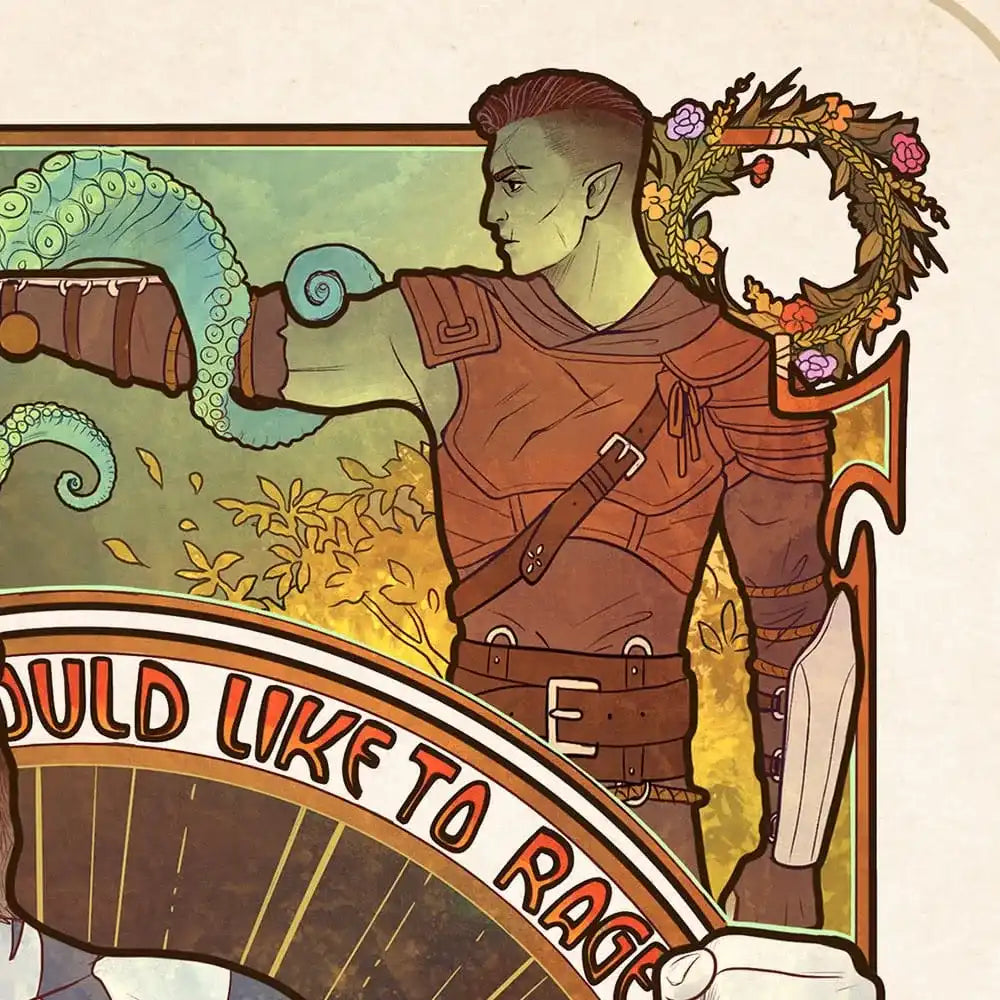 Critical Role Kunstdruck Travis Willingham: 10th Anniversary Art Nouveau Illustrations 46 x 28 cm - ungerahmt