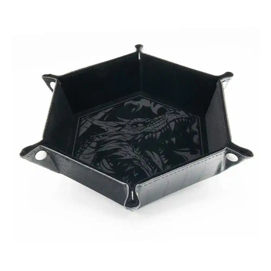 CritStones Faltbarer Würfelteller Dragon Skin Edition Black - Smalltinytoystore