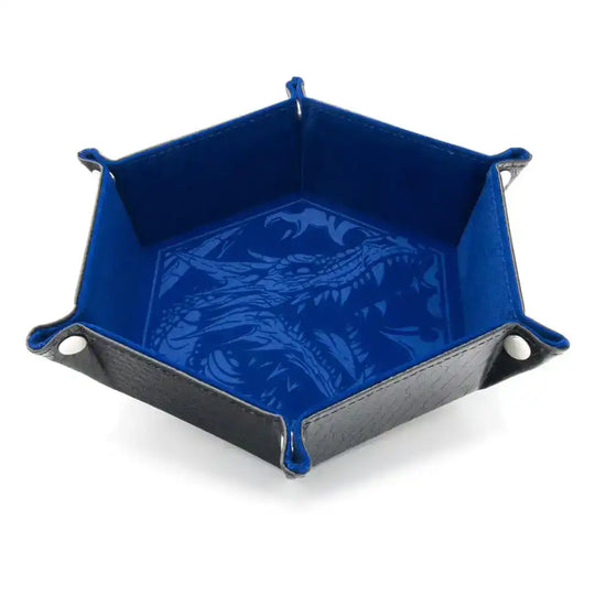 CritStones Faltbarer Würfelteller Dragon Skin Edition Blue - Smalltinytoystore