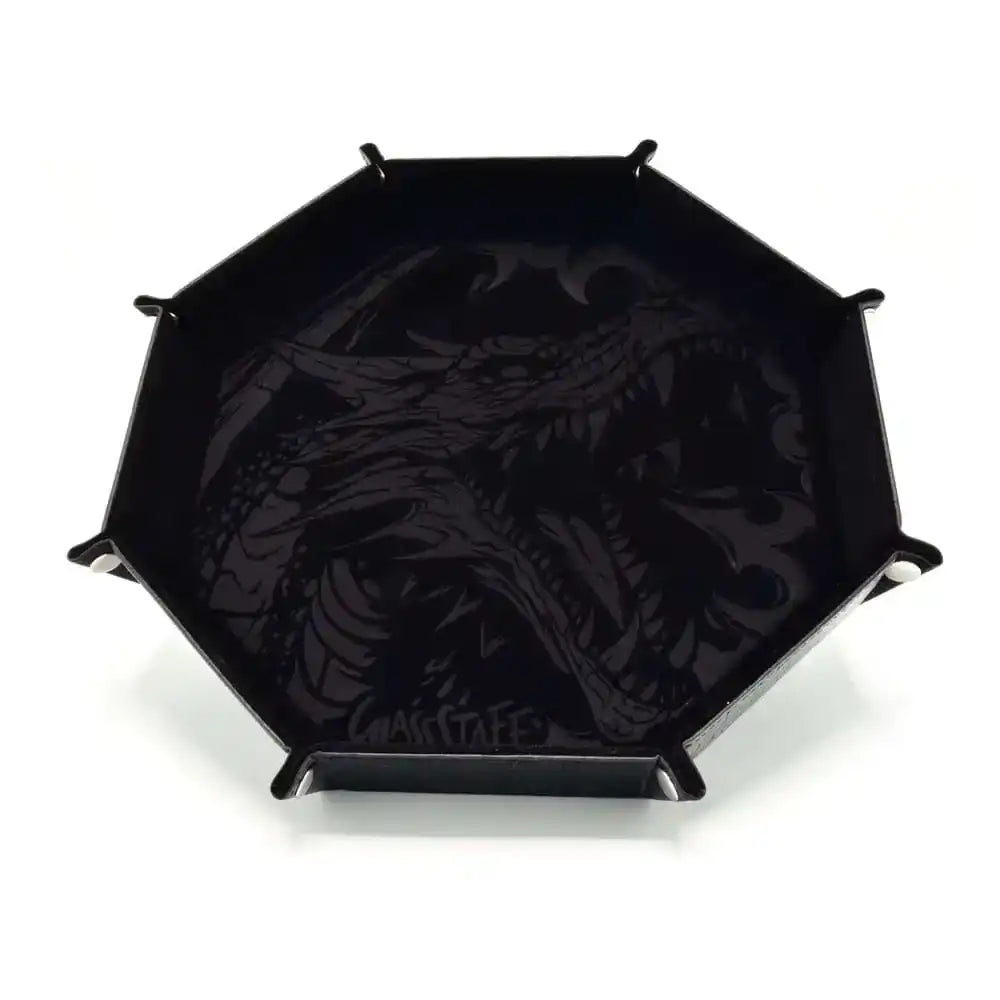 CritStones Faltbarer Würfelteller Dragon Skin XL Edition Black - Smalltinytoystore