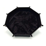 CritStones Faltbarer Würfelteller Dragon Skin XL Edition Black - Smalltinytoystore