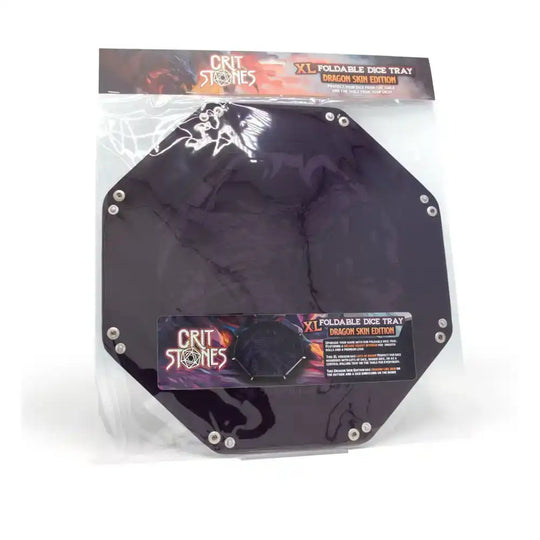 CritStones Faltbarer Würfelteller Dragon Skin XL Edition Black - Smalltinytoystore