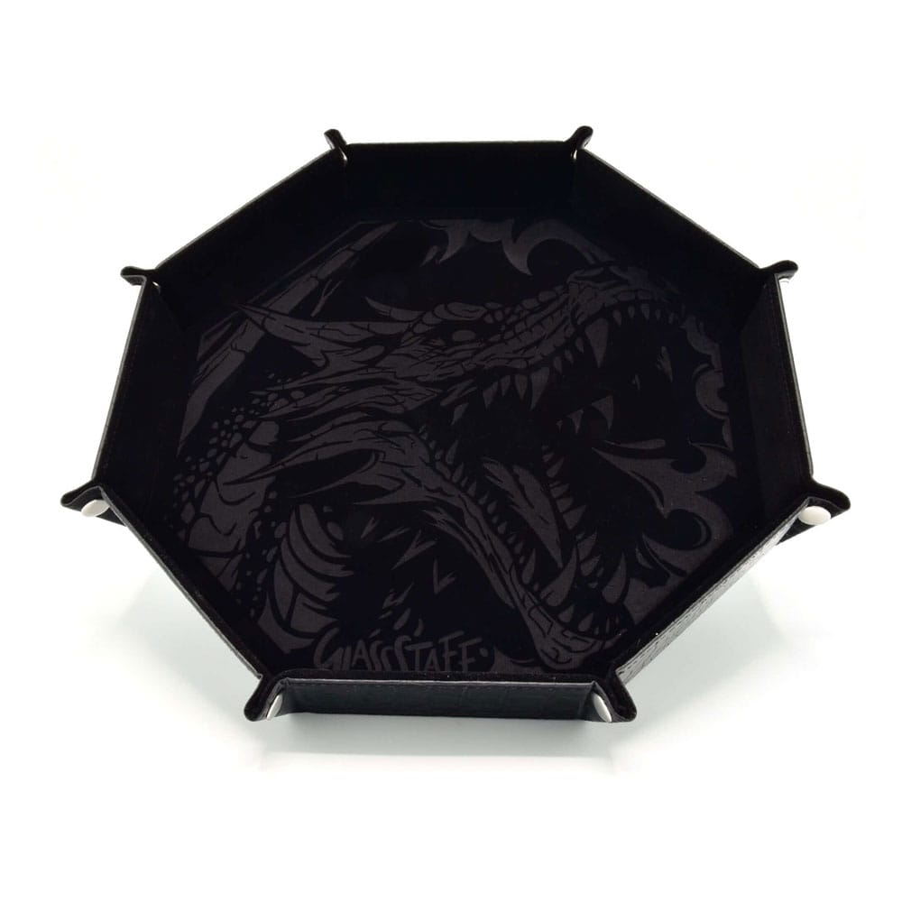 CritStones Faltbarer Würfelteller Dragon Skin XL Edition Black - Smalltinytoystore