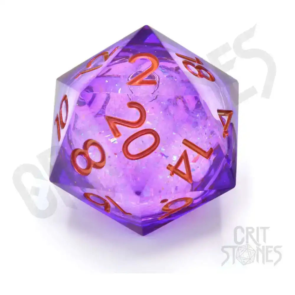 CritStones Liquid Core Würfel D20 Feywild Sparkle 3 cm - Smalltinytoystore