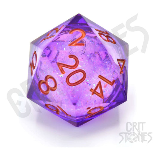 CritStones Liquid Core Würfel D20 Feywild Sparkle 3 cm - Smalltinytoystore