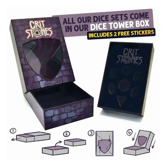 CritStones Liquid Core Würfel Set Orbital Tide (silver ink) (7) - Smalltinytoystore