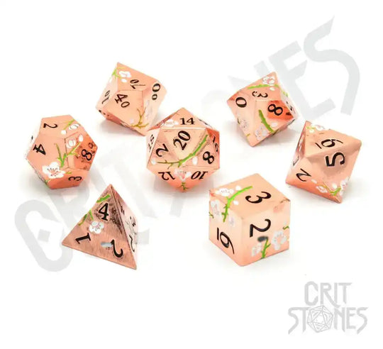CritStones Metal Würfel Set Pink Blossom (7)