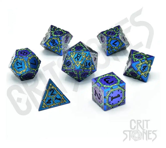 CritStones Metal Würfel Set Twilight Grove  (7)